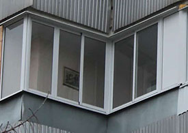 Остекление балкона в домах П-44 - фото 13