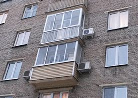 Остекление  балконов с выносом - фото 15