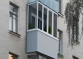 Остекление  балконов с выносом - фото 17
