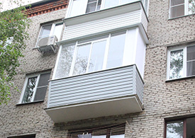 Остекление  балконов с выносом - фото 19